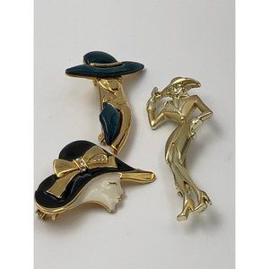 Three Fashion Brooches